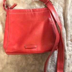 Red shoulder bag